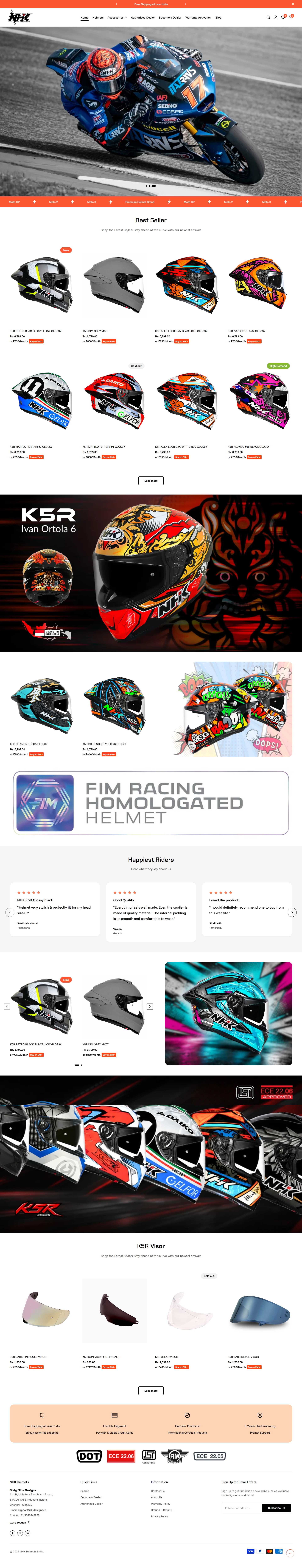 NHK India e-commerce website