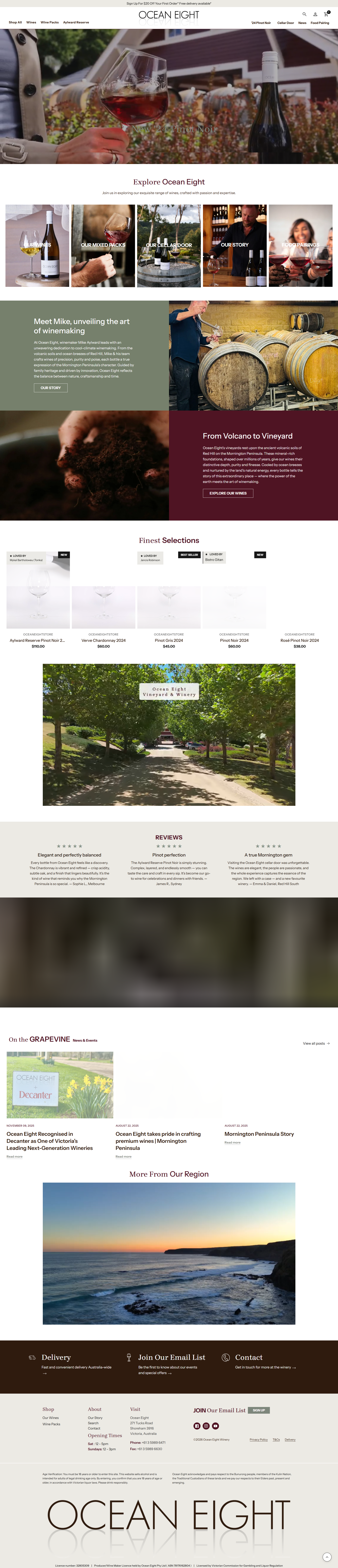 Ocean Eight e-commerce website