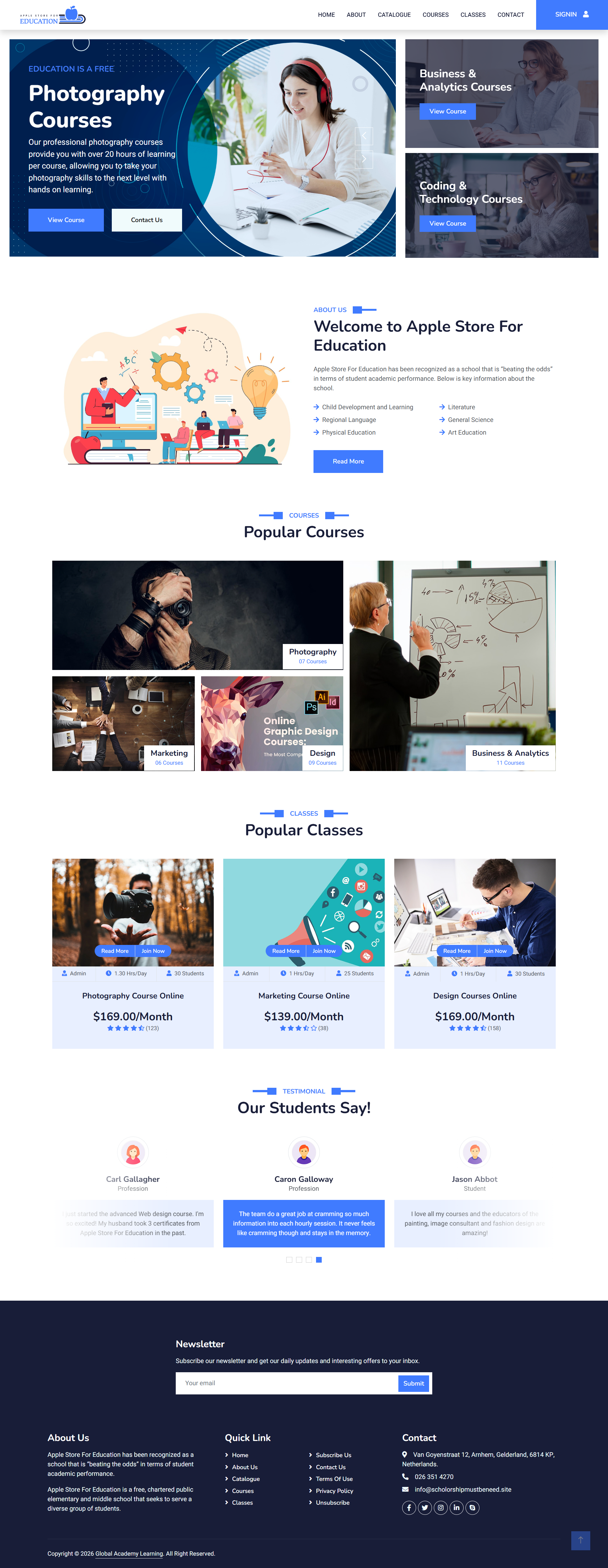 Scholarships Must Be Need website design